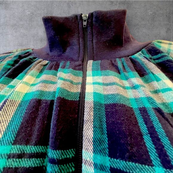 PJs Long Sleeve Flannel Nightgown Women Zippered Housecoat Metropolitan Size XL - Picture 6 of 9